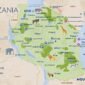 Map showing Tanzania National Parks game reserves and conservation areas Source 85x85