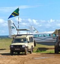 Tourists Arriving at Seronera Airstrip for a Fly in Safari from Zanzibar Tanzania