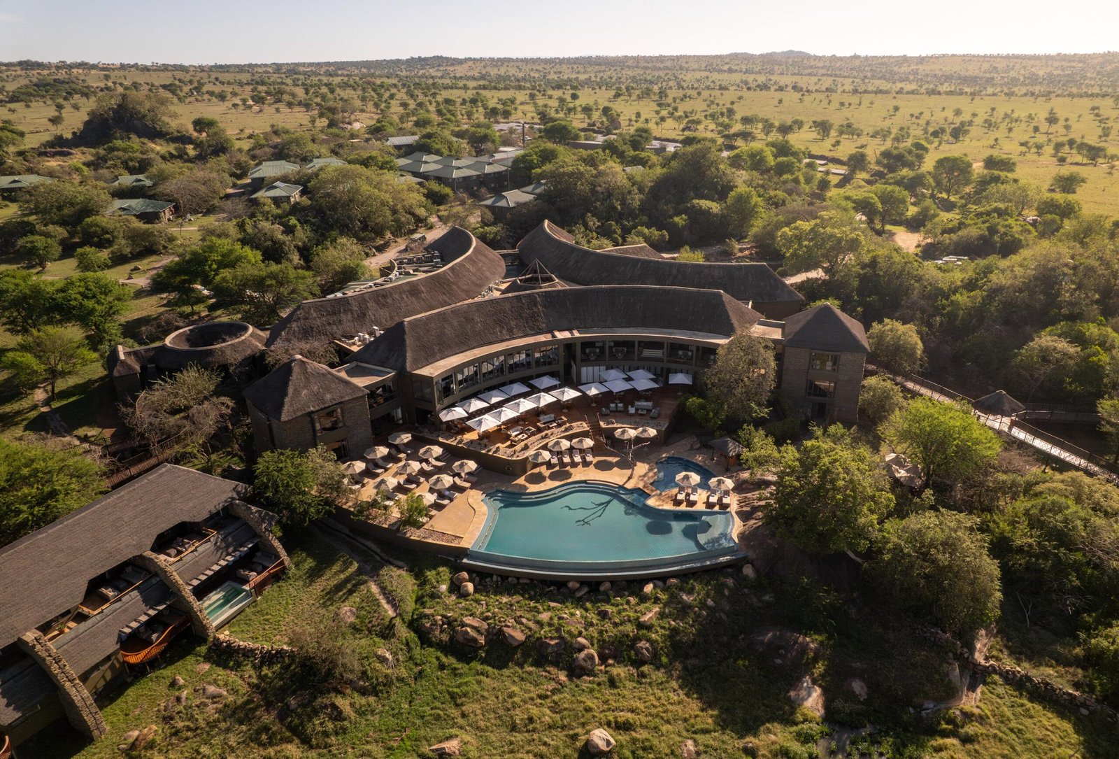 Aerial View of Four Seasons Safari Lodge Serengeti Tanzania